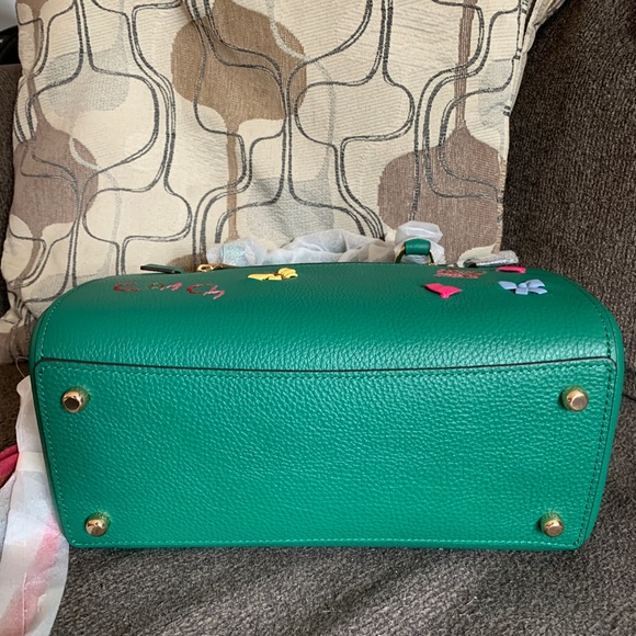 SOLD⛔️Authentic COACH Leather patches zip top satchel/Crosby - Picture 15 of 16